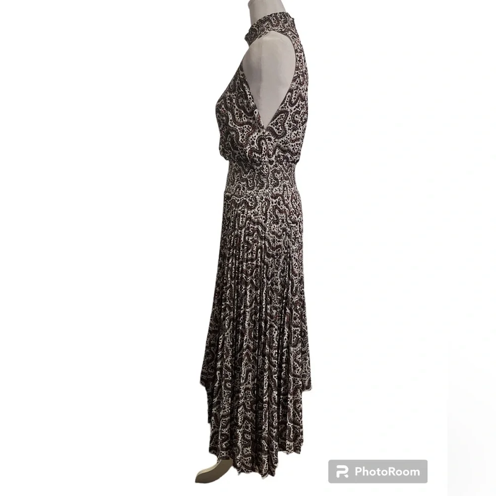 A.L.C. x Barney’s Renzo Paisley Pleated Dress - Picture 6 of 17